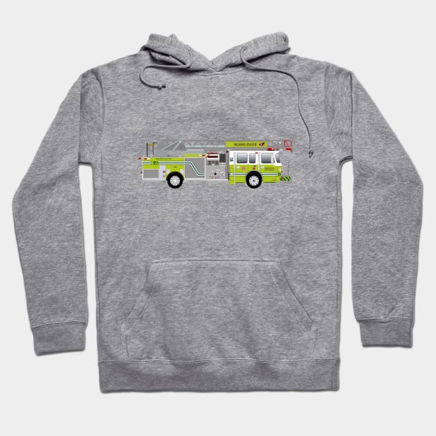 Miami Dade Fire Rescue Aerial, Miami Florida Hoodie by BassFishin